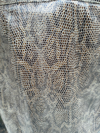 Mario Borsato 1980's Rare Vintage Brown Python Embossed Leather Skirt - Size IT48