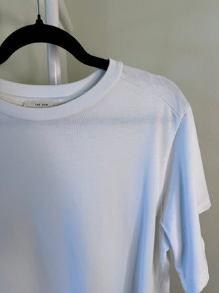 The Row 2020s "Aprile" White Cotton Straight Fit T-Shirt Maxi Dress - Size S