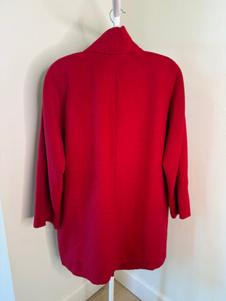Foxey 1980-1990s Vintage Cashmere Coat with Removable Leopard Print Fur Liner - Fits S/M
