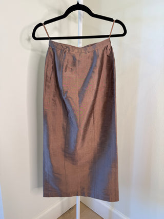 Thierry Mugler S/S 2000 Rare Vintage Runway Pink Dupioni Silk Jacket & Skirt 2 Piece Set - Size FR 36