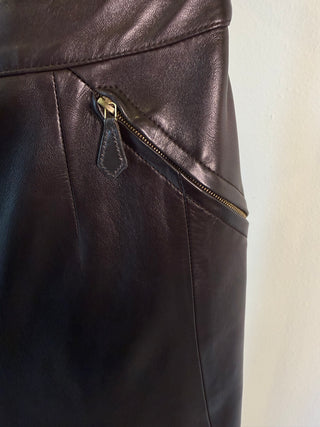 Hermes F/W 1997 Vintage Margiela Era Runway Rare Black Lambskin Leather Blazer & Pant Set - Blazer FR 40 / Pants FR 38
