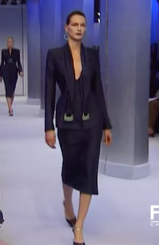 Thierry Mugler S/S 2000 Rare Vintage Runway Pink Dupioni Silk Jacket & Skirt 2 Piece Set - Size FR 36
