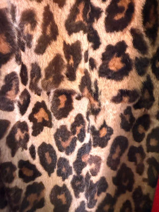 Foxey 1980-1990s Vintage Cashmere Coat with Removable Leopard Print Fur Liner - Fits S/M