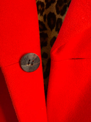 Foxey 1980-1990s Vintage Cashmere Coat with Removable Leopard Print Fur Liner - Fits S/M