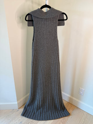 Khaite S/S2022 Grey "Giselle" Cashmere Blend Knit Maxi Dress - Size US L