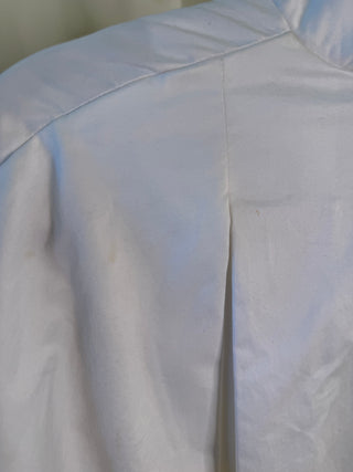 Marina Moscone 2016-2020s White Cotton Belted Midi Dress - Size US 8