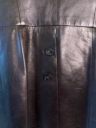 Hermes F/W 1997 Vintage Margiela Era Runway Rare Black Lambskin Leather Blazer & Pant Set - Blazer FR 40 / Pants FR 38