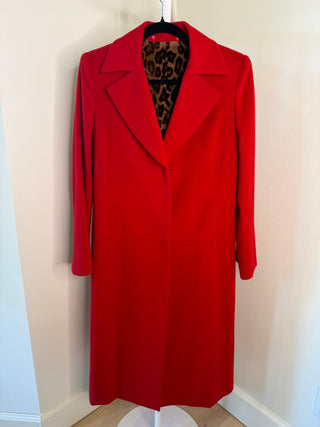 Foxey 1980-1990s Vintage Cashmere Coat with Removable Leopard Print Fur Liner - Fits S/M