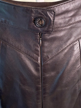 Hermes F/W 1997 Vintage Margiela Era Runway Rare Black Lambskin Leather Blazer & Pant Set - Blazer FR 40 / Pants FR 38