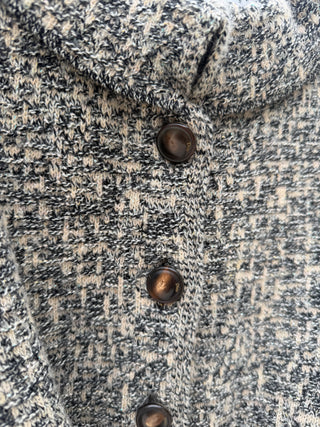 Christian Dior F/W2011 Galliano Era Grey & Beige Wool Blend Belted Knit Sweater Jacket - Size FR 38