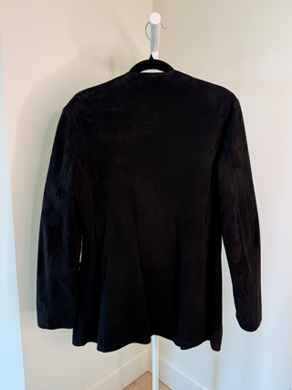 Hermes S/S2002 Vintage Margiela Era Runway Black Suede Leather Jacket - Size FR36