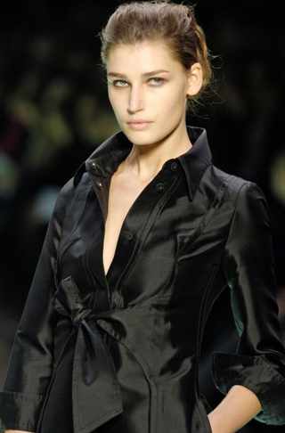 Celine F/W 2006 Vintage Runway Black Silk Coat Dress - Size FR38