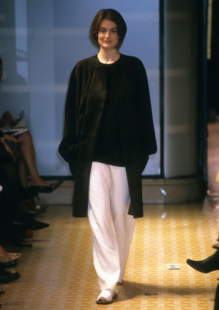 Hermes S/S2002 Vintage Margiela Era Runway Black Suede Leather Jacket - Size FR36