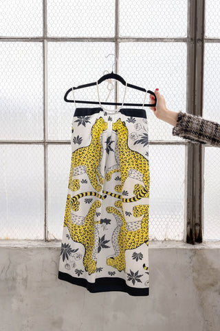Hermes S/S2016 "Les Leopards" Print Robe de Plage Cotton Dress - Size FR 34